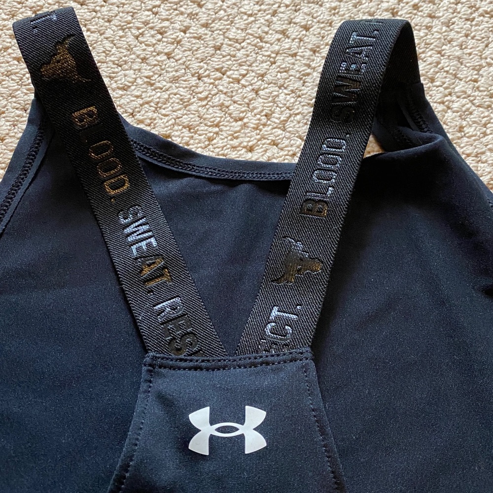 Under Armour tank top with embedded strap and mesh panels